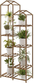 Bamworld Tall Plant Stand Indoor Outdoor Corner Plant Shelf Hanging Plant by Bamworld
