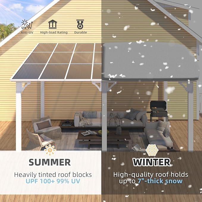 AECOJOY 14' x 12' Gazebo Outdoor Pergola - Image 2