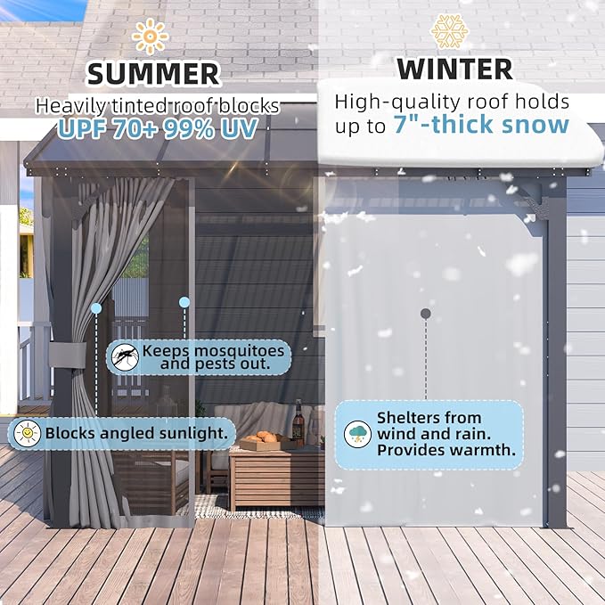 AECOJOY 12' x 8' Gazebo Outdoor Pergola - Image 2