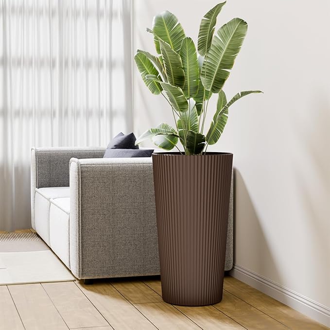 23.6" Tall Planters for Outdoor Plants, Large Outdoor Planters for Front Porch - Image 6