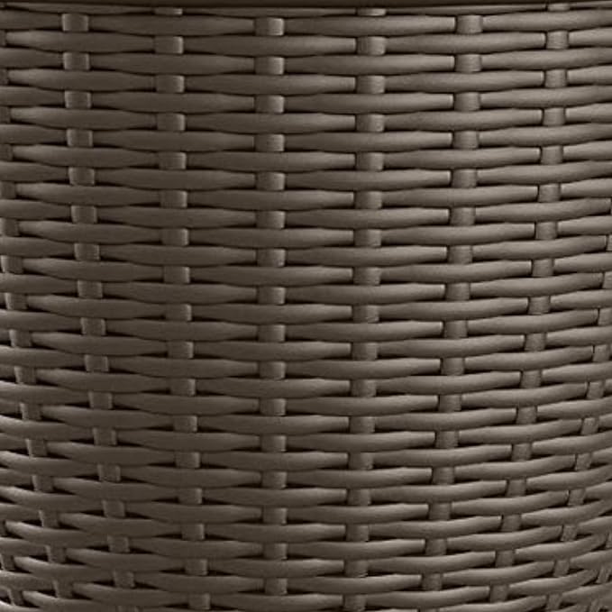 Suncast 4 Pack Wicker Planter w/ Drillable Drain Holes, Decorative - Image 9