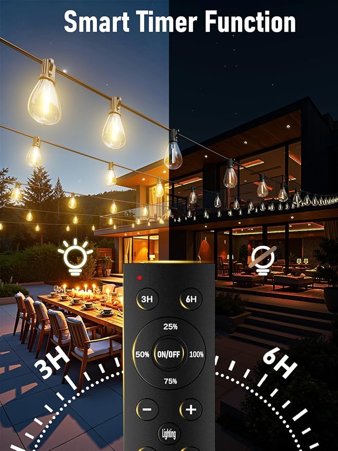 luckystyle 150FT LED Outdoor String Lights - Image 6