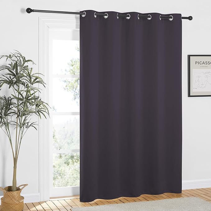 NICETOWN Greyish Purple Blackout Curtains 84 inch Length, Grommet Top Room - Image 7