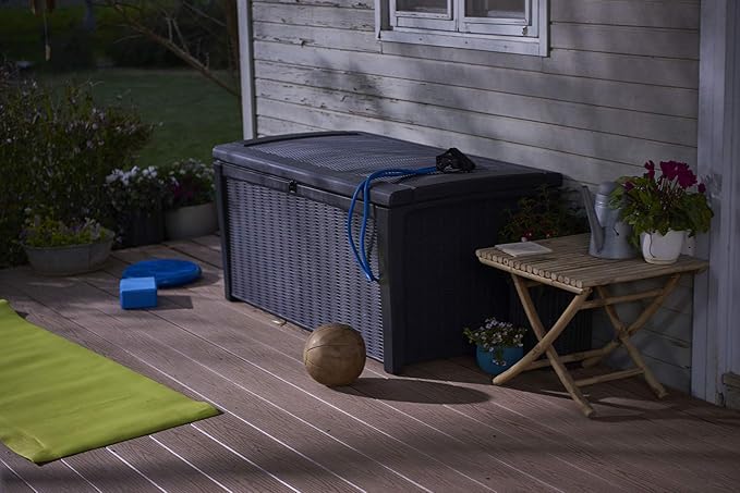 Keter Outdoor Storage Deck Box for Patio, Backyard & Garden, 110 Gal, Organizing - Image 8
