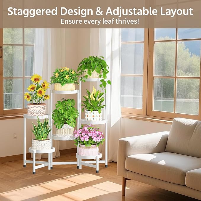 LASZOLA 7 Tiered Folding Plant Stand Indoor - Image 7