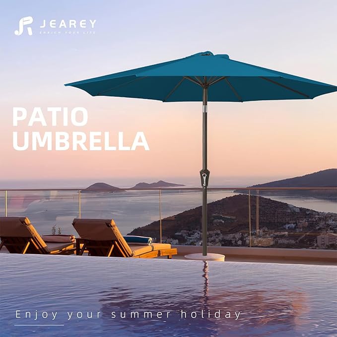 JEAREY 9FT Outdoor Patio Umbrella Outdoor Table Umbrella - Image 7