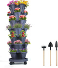 GameXcel Vertical Planter 7 Tier Stackable Planters Garden Planters Strawberry by GameXcel