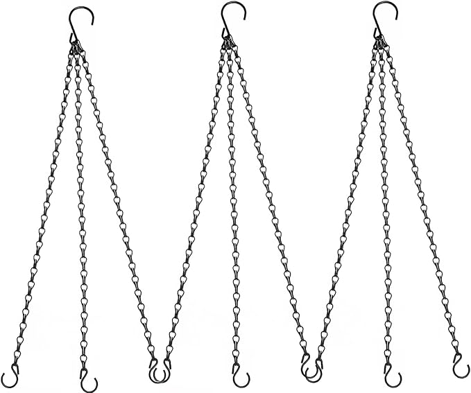Hanging Baskets Chains 23 Inches 3 Leads Hanging Chains Flower Pot Hanger by Heybe