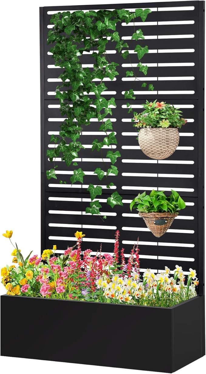 Metal Raised Garden Bed with Trellis, Planter Box - Image 9