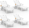 Patio Chaise Lounge Chair Set of 4, Oversized Lounge Chair Outdoor by THOEOE