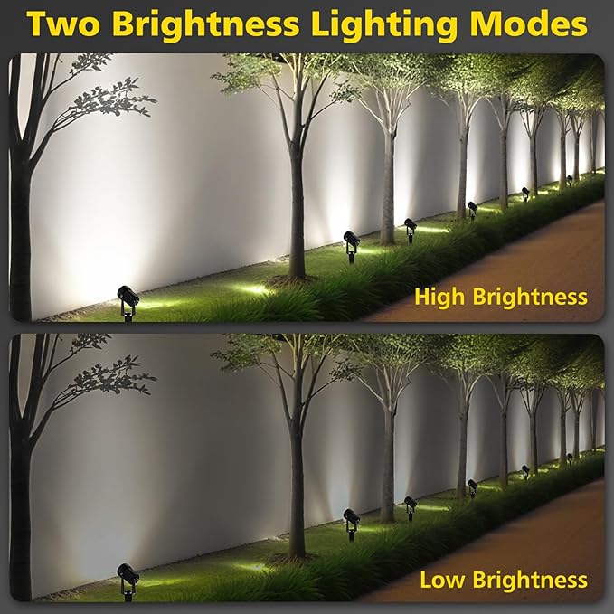 T-SUN 2W Solar Spotlights, LED Solar Powered Landscape Lights Outdoor - Image 5