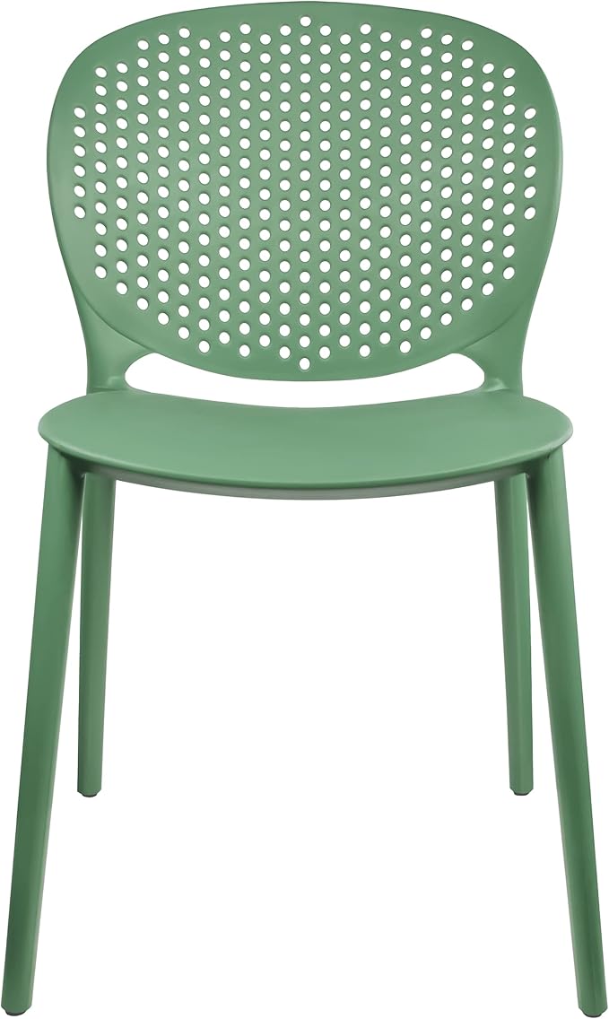 2xhome Set of 3 Patio Dining Chairs | Modern Stackable Outdoor Pool Side Chair - Image 6