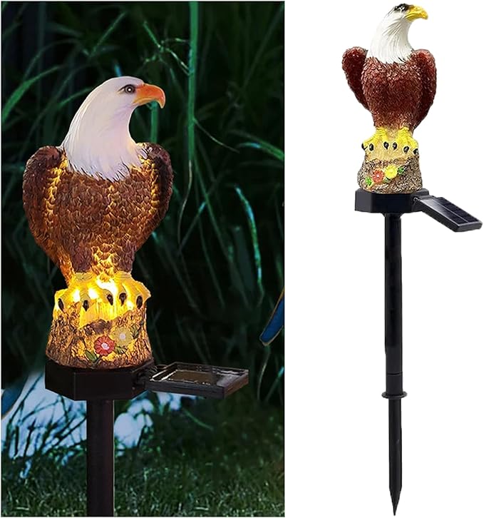 Outdoor Solar Lights, Eagle Solar Lights Outdoor Waterproof Eagle Decoration by Huazzzyi