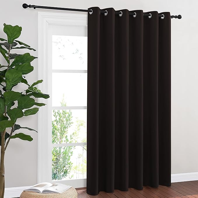 NICETOWN Blackout Sliding Door Curtains 84 Inch Length, Extra Wide Room Divider by NICETOWN