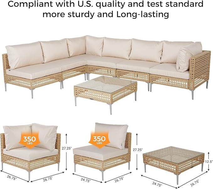 Grand patio 9-Piece Patio Furniture Set - Image 9