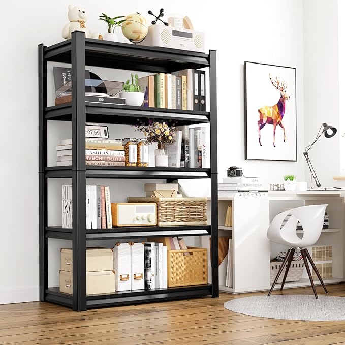 Set of 4 71"H-35"W Garage Shelving-2050LBS 5 Tier Storage Shelves, Adjustable - Image 8