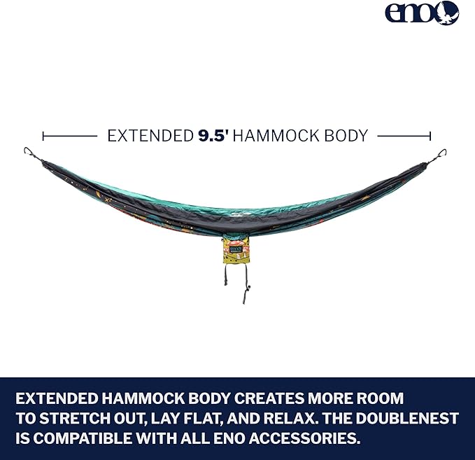 ENO, Eagles Nest Outfitters DoubleNest Lightweight Camping Hammock, 1 to 2 - Image 2