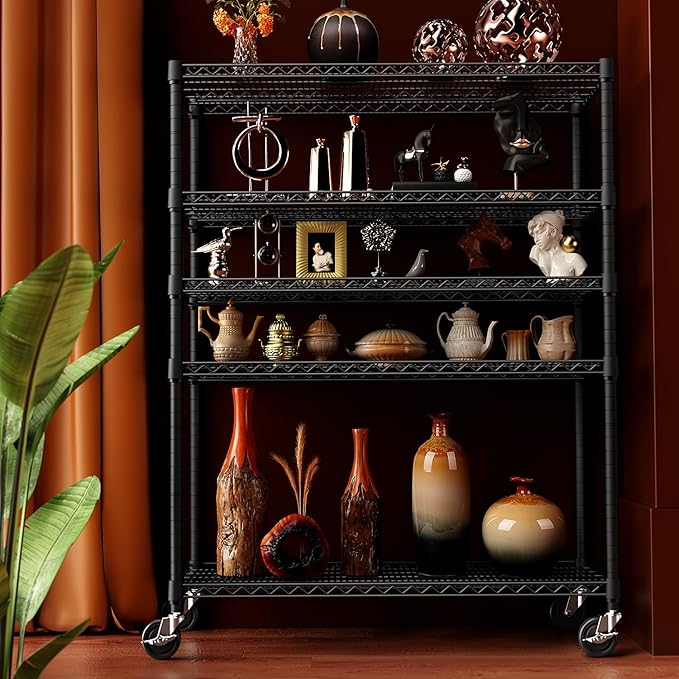 IZEUK Garage Shelving Wide Storage Shelves 5 Tier Metal Shelves 4000 LBS Heavy - Image 5