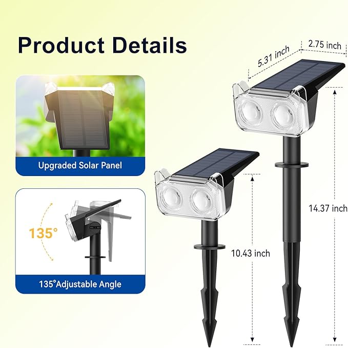 LETMY Solar Spot Lights Outdoor Waterproof - Image 9