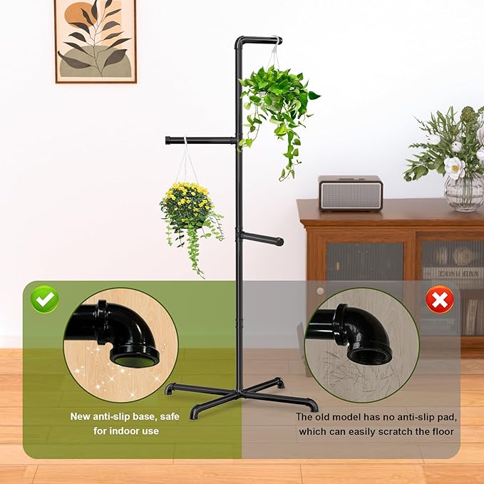 Hanging Plant Stand, Plant Hanger Indoor, Corner Hanging Plant Stand, Living - Image 4