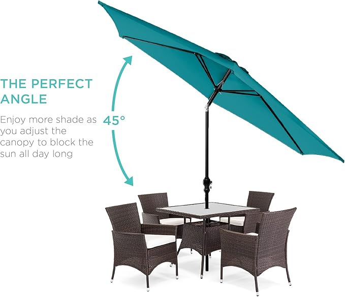 Best Choice Products 10ft Outdoor Table Compatible Steel Polyester Market Patio - Image 2