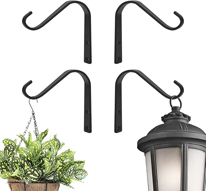 Plant Hooks 5 Inch, Rustic Cast Iron Wall Hooks - Image 7