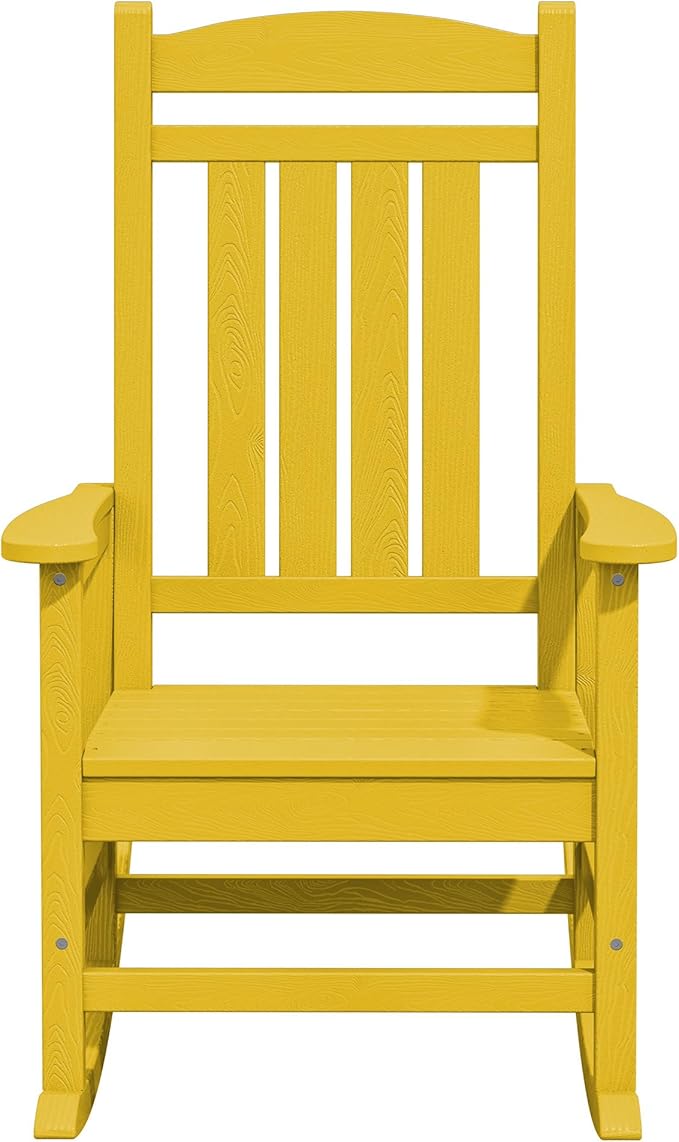 KINGYES HDPE Rocking Chairs Outdoor, Patio Rocking Chairs - Image 10