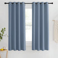 NICETOWN Blackout Stone Blue Curtains 63 inch Length by NICETOWN