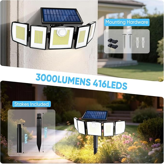 Solar Lights Outdoor Waterproof Motion Sensor - Image 2