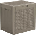 DRATO 34 Gallon Deck Boxes Resin Outdoor Storage Box UV Resistant Outside Deck by DRATOprovidesawarmandcozy