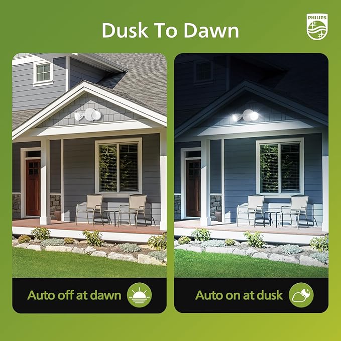 Philips Dusk to Dawn 44W 3500LM LED Security Flood Lights Outdoor, 5000K - Image 3