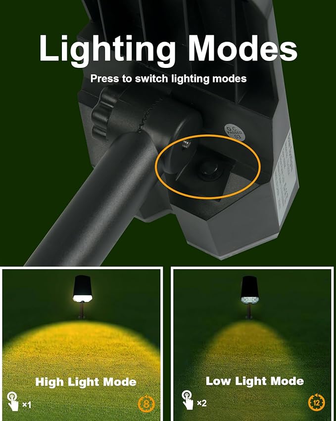 6 Pack Solar Powered Outdoor Spot Lights Outside Waterproof 20 LEDs Landscape - Image 7