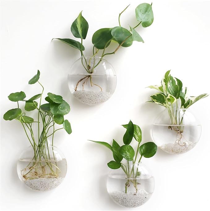 Mkono Wall Hanging Planter Propagation Station Glass Flower Vase by Mkono