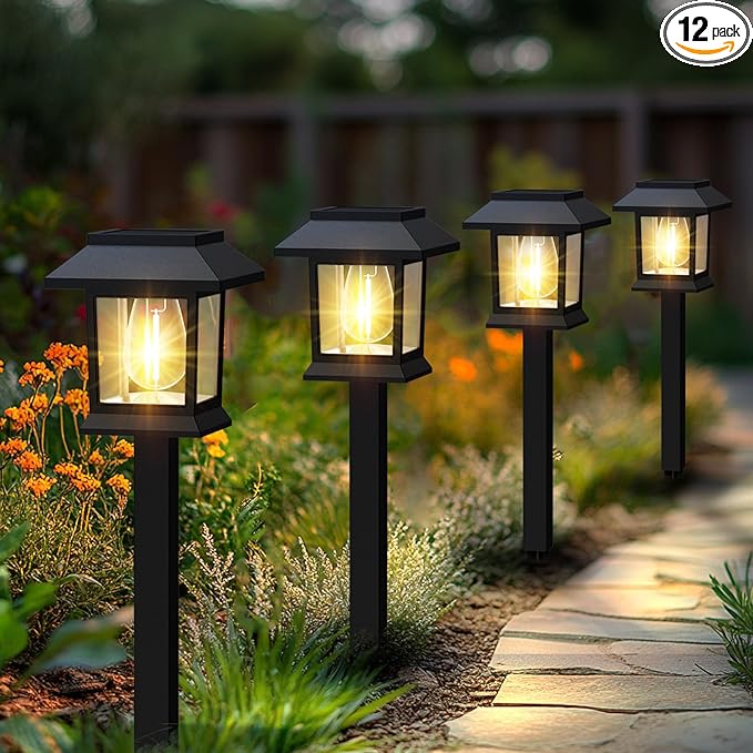 Solar Outdoor Lights, 12 Pack Solar Pathway Lights Waterproof, Landscape by SolarOutdoorLights