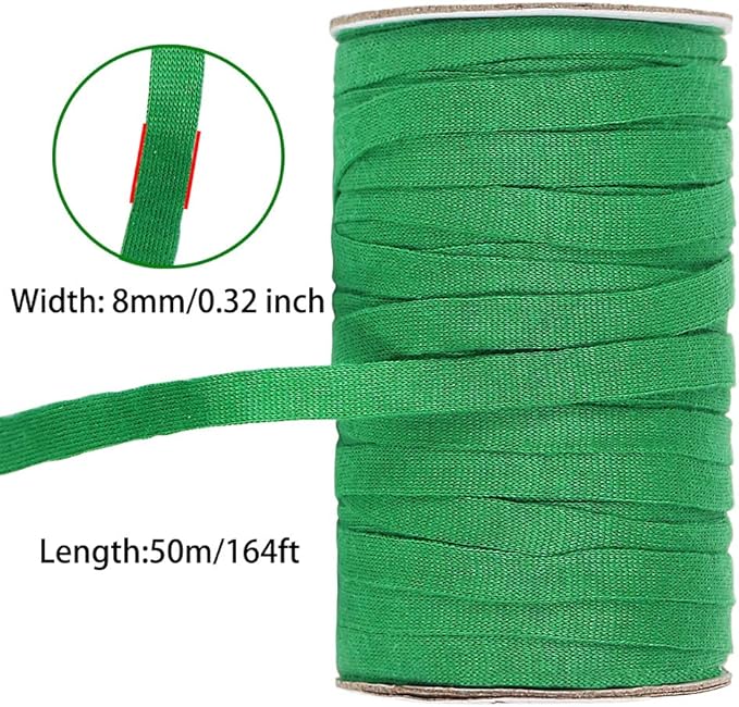 Plant Ties, 164 Feet 8mm Green Garden Twine Soft Garden String Stretchy Tree - Image 2