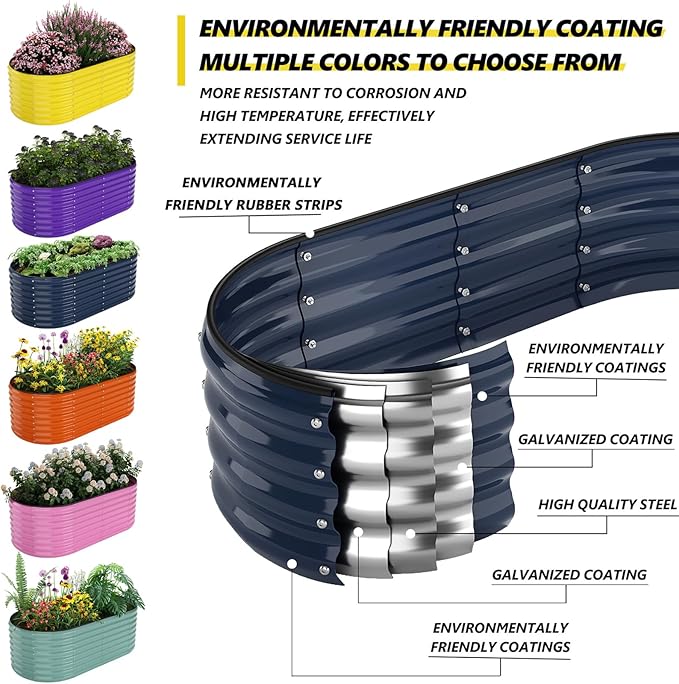Galvanized Metal Planter Raised Garden Bed Kit - Image 2