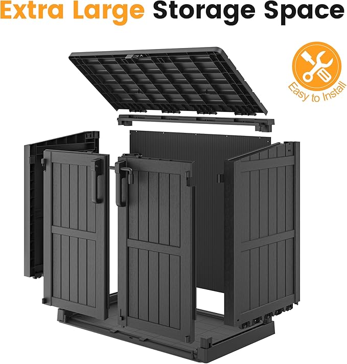 LHBcraft Outdoor Storage Cabinet 36 Cu Ft - Image 8