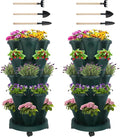 GameXcel Vertical Planter 5 Tier Stackable Planters Garden Planters Strawberry by GameXcel