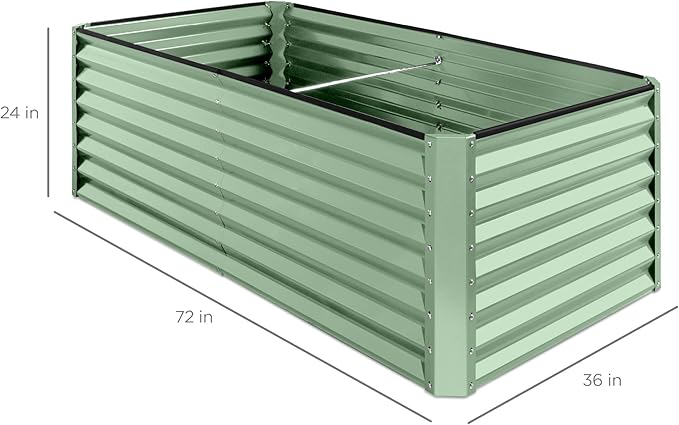 Best Choice Products 6x3x2ft Outdoor Metal Raised Garden Bed, Deep Root Box - Image 8