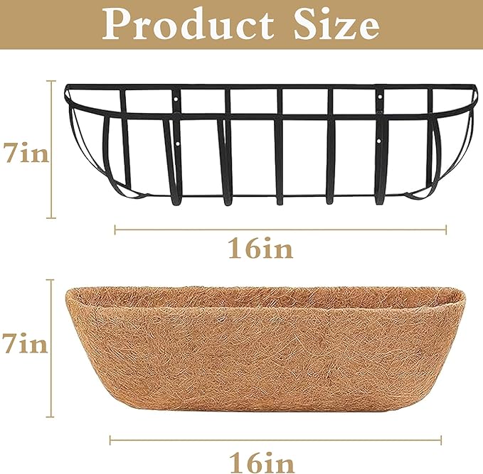 4pack 16-inch Window Sill Window Railing Planters - Image 7