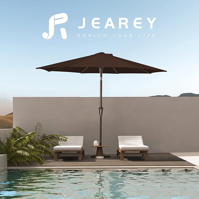 JEAREY 9FT Outdoor Patio Umbrella Outdoor Table Umbrella - Image 6