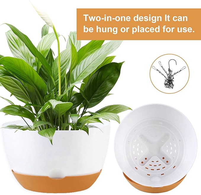 4 Pack Plastic Hanging planters - Image 3