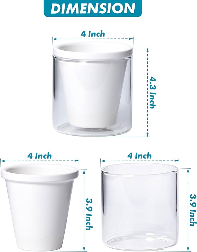 D'vine Dev 4 Inch Design Self Watering Planter - Image 3
