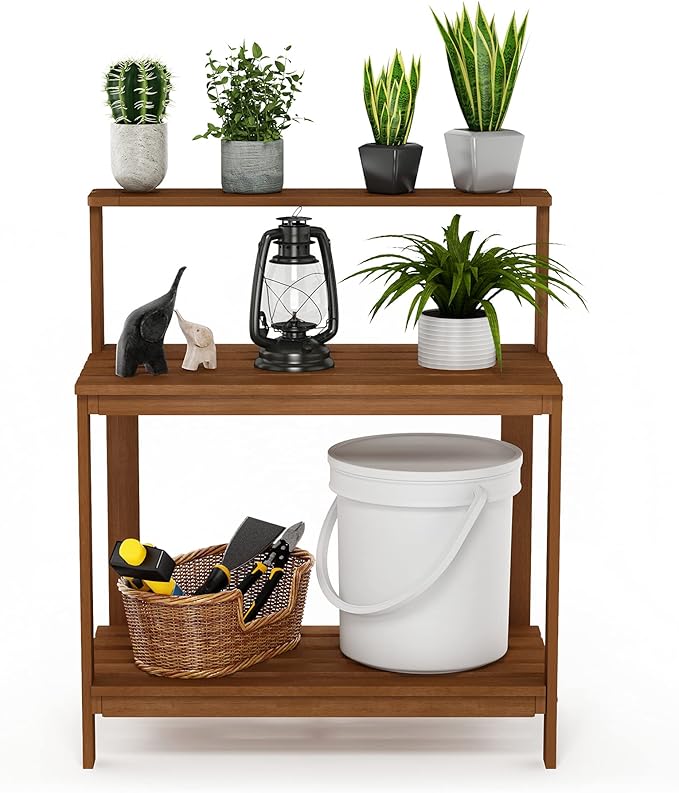 Furinno FG17478 Tioman Outdoor Patio Furniture Hardwood Potting Bench - Image 4