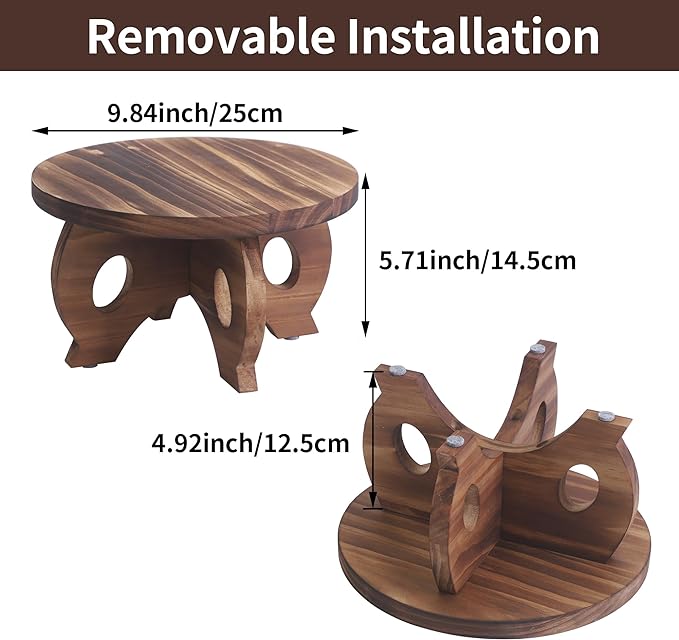 Plant Stand Indoor Wooden Plant Stool Round Stand Risers - Image 3