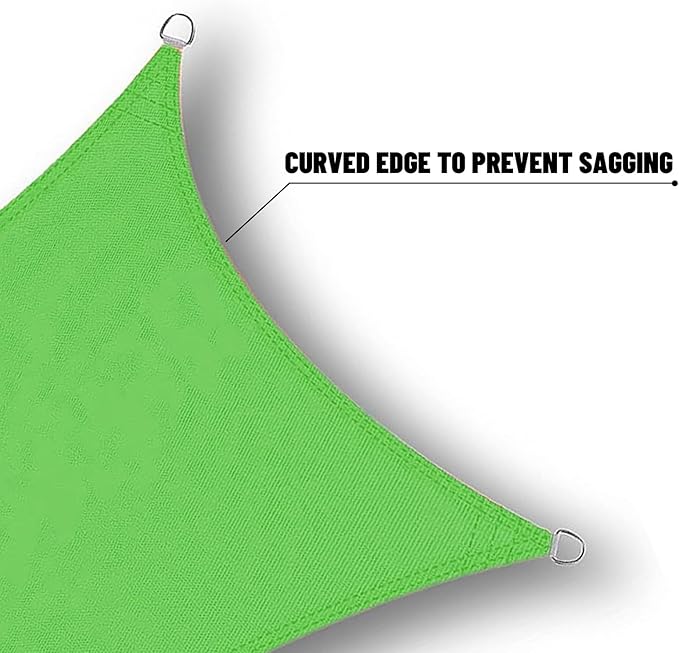 SUNNY GUARD Waterproof Sun Shade Sail 10' x 14' Lemon Green Rectangle UV Block - Image 4