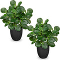 14.5" Artificial Plants Indoor Home Decor, Fake Potted Silk Plants by VillaComo