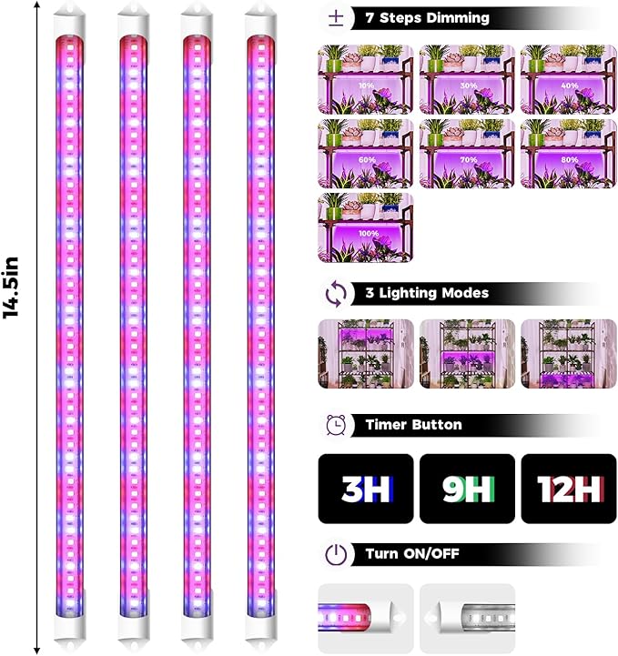 Bamworld Plant Stand with Grow Lights - Image 5