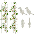 2 Pcs Garden Obelisk Trellis for Climbing Plants Outdoor 6 Ft Rose Bush Round by Miuwauer