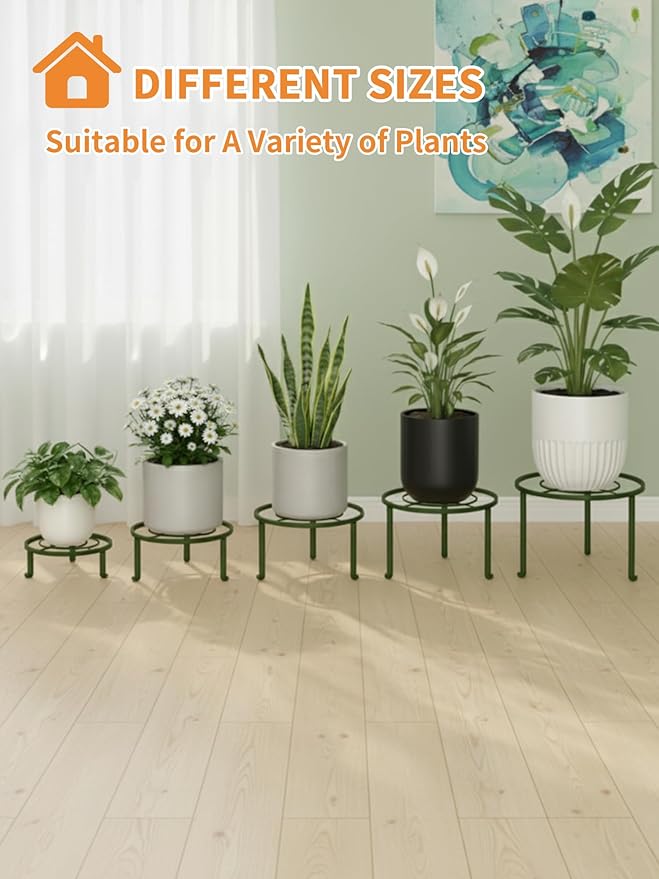 5 Pack Metal Pot Rack Stand, Patented Plant Stand - Image 7